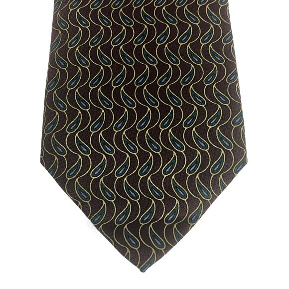 Brown Peacock Paisley Tie - Picture 4 of 5